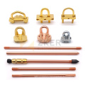 pure copper earth rod clamp for cable with accessories and ground rod